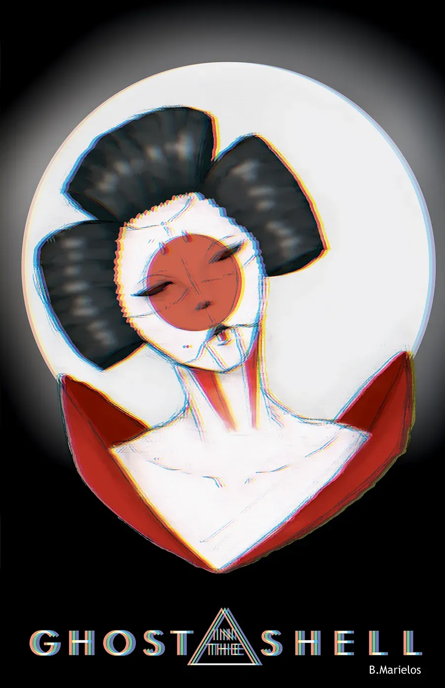 B. Marielos: Robogeisha. creatyum-ilustraciones-ghost-in-the-shell-10
