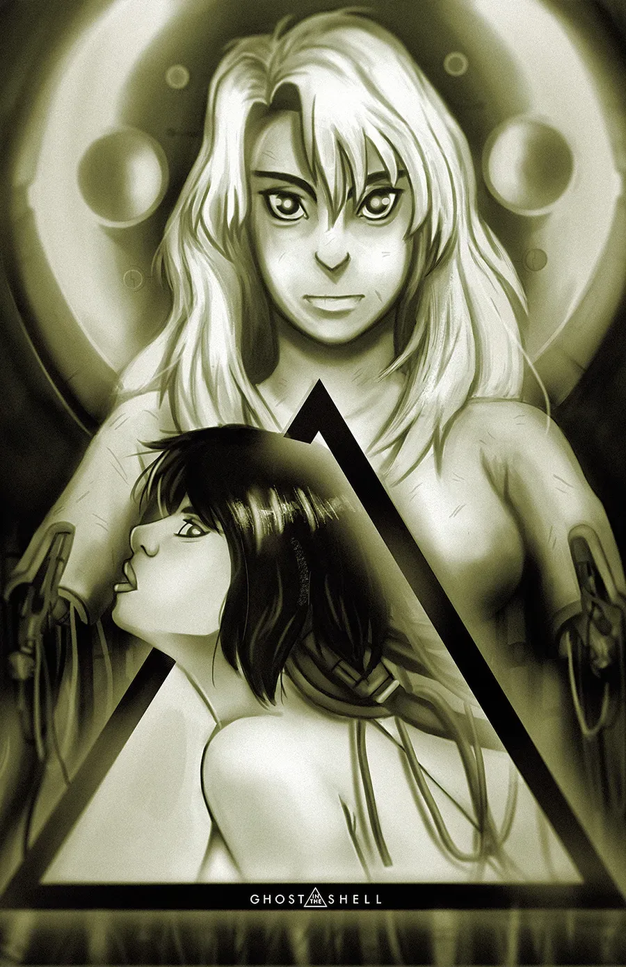 Maite Romero: Puppet Master & Motoko Kusanagi. creatyum-ilustraciones-ghost-in-the-shell-01