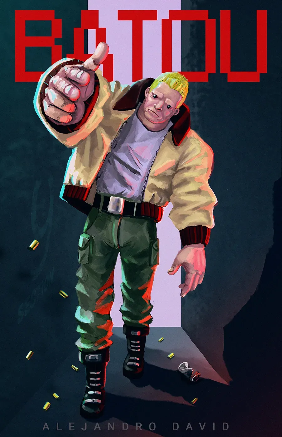 Alejandro David: Batou. creatyum-ilustraciones-ghost-in-the-shell-05